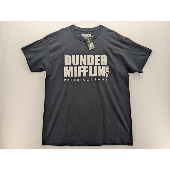 NWT Hot Topic The Office Dunder Mifflin Company T-Shirt in Black sz Large - Picture 2 of 5